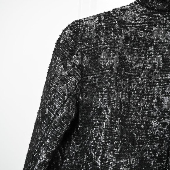 Eileen Fisher Petite Small Metallic Jacquard Blazer Jacket | Size Petite Small - Picture 9 of 15